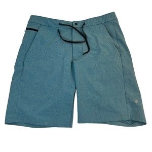 Lululemon 3rd Street Short Heathered Tofino Teal Men's Size 34